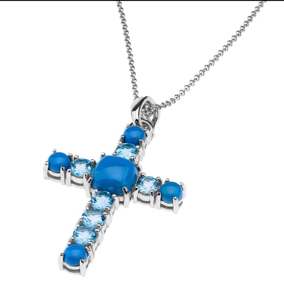 Pangea Mines Ceruleite & Blue Topaz Cross Enhancer - Picture 8 of 8